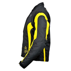 Chaqueta moto mujer ROCCOLINE Chic Lady negro/amarillo - Ropamotorista.com - Distribuidor Oficial Roccoline en España y Portugal