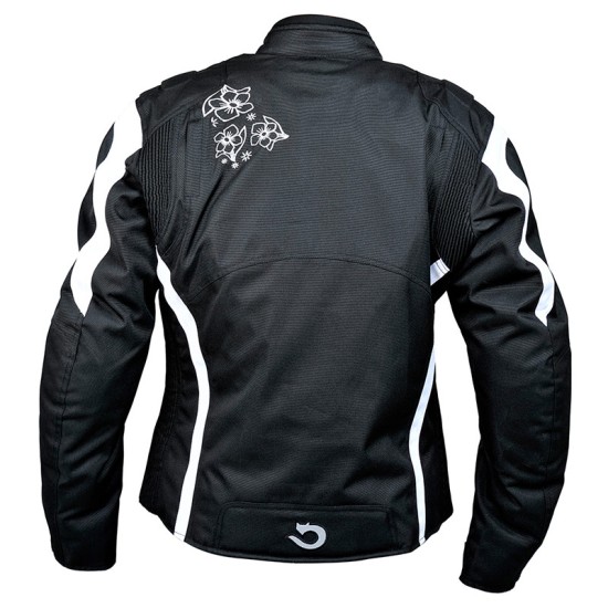 Chaqueta moto mujer ROCCOLINE Chic Lady negro/blanco - Ropamotorista.com Chaqueta moto mujer ROCCOLINE Chic Lady negro/blanco