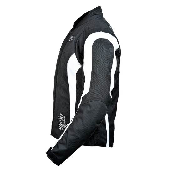 Chaqueta moto mujer ROCCOLINE Chic Lady negro/blanco - Ropamotorista.com Chaqueta moto mujer ROCCOLINE Chic Lady negro/blanco