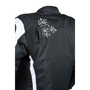 Chaqueta moto mujer ROCCOLINE Chic Lady negro/blanco - Ropamotorista.com Chaqueta moto mujer ROCCOLINE Chic Lady negro/blanco