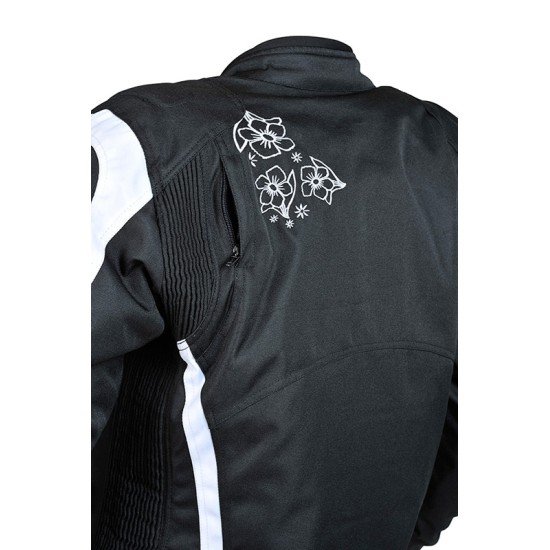 Chaqueta moto mujer ROCCOLINE Chic Lady negro/blanco - Ropamotorista.com Chaqueta moto mujer ROCCOLINE Chic Lady negro/blanco