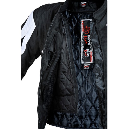 Chaqueta moto mujer ROCCOLINE Chic Lady negro/blanco - Ropamotorista.com Chaqueta moto mujer ROCCOLINE Chic Lady negro/blanco