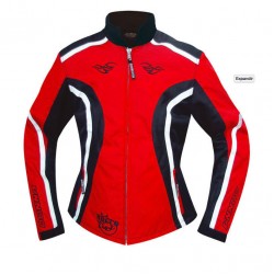 Chaqueta moto verano mujer Roccoline DONNA Lady color rojo