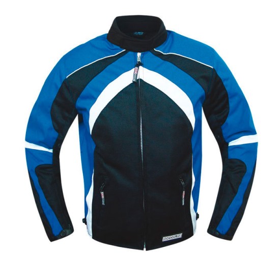 Chaqueta moto verano Roccoline TYPHOON  color negro/azul - Ropamotorista.com - Distribuidor Oficial Roccoline en España y Portugal