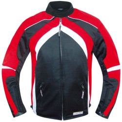 Chaqueta moto verano Roccoline TYPHOON color negro/rojo