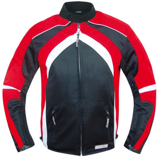 Chaqueta moto verano Roccoline TYPHOON color negro/rojo - Ropamotorista.com - Distribuidor Oficial Roccoline en España y Portugal