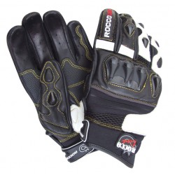 Guantes moto supermotard ROCCOLINE Radical Negro-Blanco