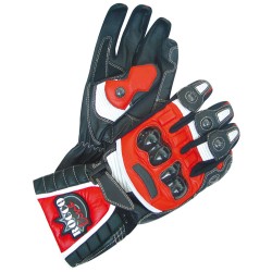 Guantes moto racing ROCCO LINE Kangoo Jerez color negro-rojo