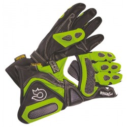 Guantes moto racing ROCCO LINE GP-Carbon color negro-verde