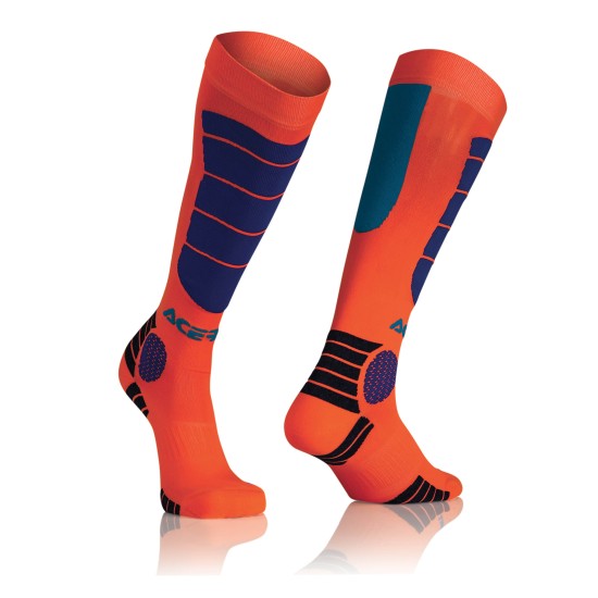 Calcetines Off Road Junior ACERBIS MX Impact Fluo Orange/Blue - Ropamotorista.com - Distribuidor Oficial Acerbis en España y Portugal