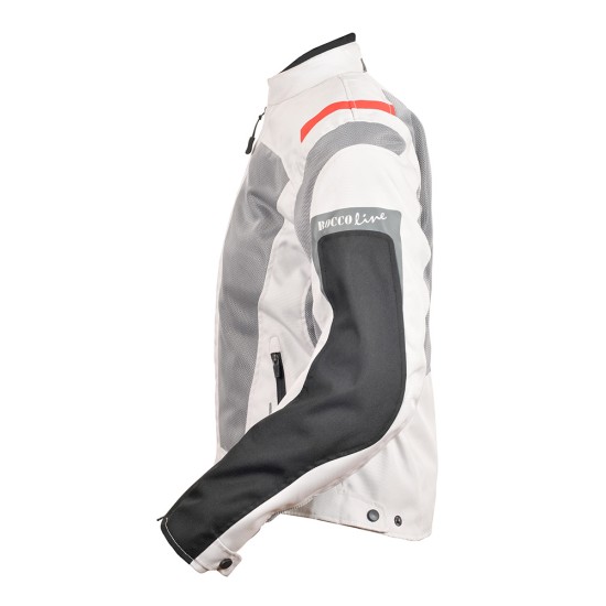 Chaqueta moto verano ROCCOLINE Brez hombre - Gris - Ropamotorista.com Chaqueta moto verano ROCCOLINE Brez hombre - Gris