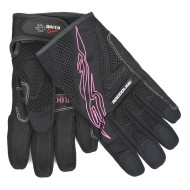 Guantes moto mujer ROCCOLINE Chic Lady 17 verano - negro/rosa