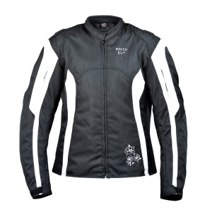 Chaqueta moto mujer ROCCOLINE Chic Lady negro/blanco - Ropamotorista.com Chaqueta moto mujer ROCCOLINE Chic Lady negro/blanco