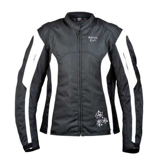 Chaqueta moto mujer ROCCOLINE Chic Lady negro/blanco - Ropamotorista.com Chaqueta moto mujer ROCCOLINE Chic Lady negro/blanco