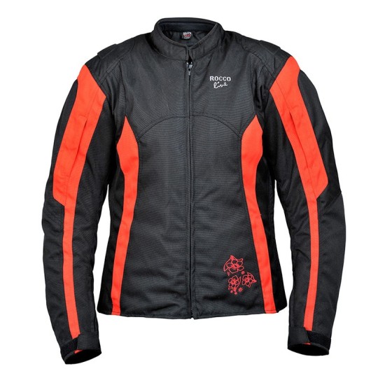 Chaqueta moto mujer ROCCOLINE Chic Lady negro/rojo