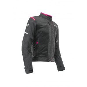 Chaqueta moto verano mujer ACERBIS Ramsey My Vented CE - Negro-Rosa - Ropamotorista.com - Distribuidor Oficial Acerbis en España y Portugal