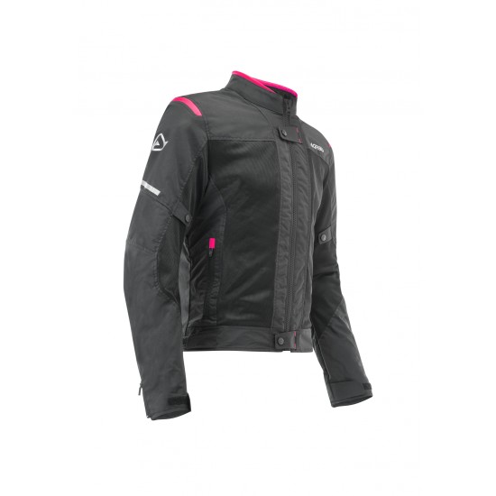 Chaqueta moto verano mujer ACERBIS Ramsey My Vented CE - Negro-Rosa - Ropamotorista.com - Distribuidor Oficial Acerbis en España y Portugal