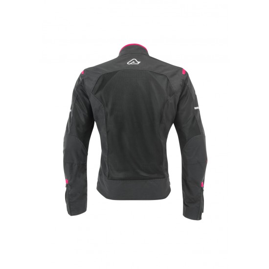 Chaqueta moto verano mujer ACERBIS Ramsey My Vented CE - Negro-Rosa - Ropamotorista.com - Distribuidor Oficial Acerbis en España y Portugal