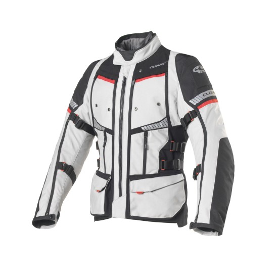 Chaqueta moto CLOVER GTS-4 WP AIRBAG Negro-Gris - Ropamotorista.com - Distribuidor Oficial Clover en España y Portugal