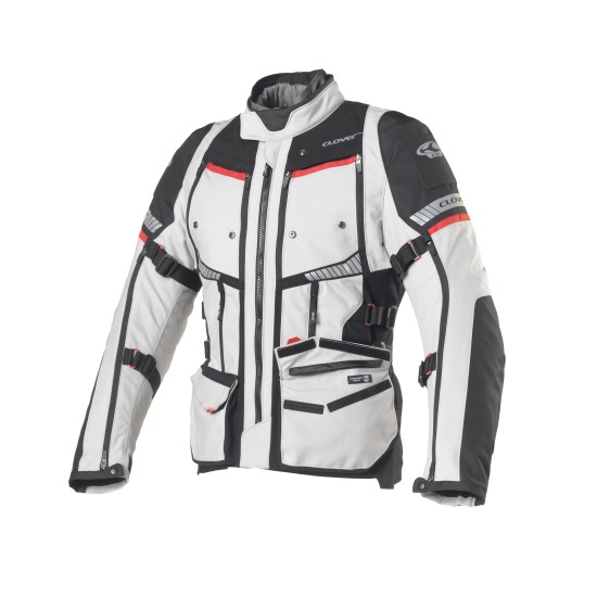 Chaqueta moto CLOVER GTS-4 WP AIRBAG Negro-Gris - Ropamotorista.com - Distribuidor Oficial Clover en España y Portugal