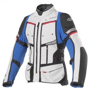 Chaqueta moto CLOVER GTS-4 WP AIRBAG Azul-Gris - Ropamotorista.com - Distribuidor Oficial Clover en España y Portugal