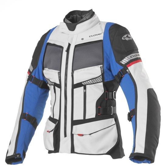 Chaqueta moto CLOVER GTS-4 WP AIRBAG Azul-Gris en venta 