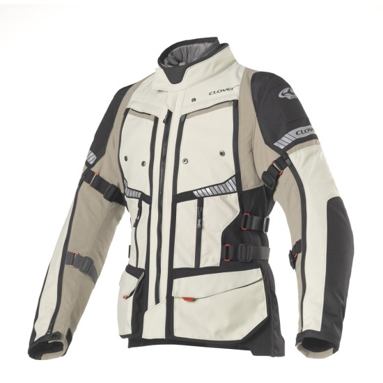 Chaqueta moto CLOVER GTS-4 WP AIRBAG Negro-Sand - Ropamotorista.com - Distribuidor Oficial Clover en España y Portugal