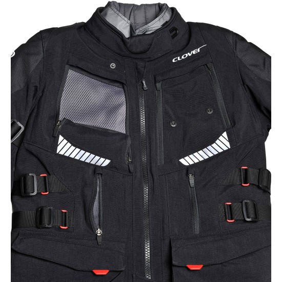 Chaqueta moto mujer CLOVER GTS-4 WP AIRBAG Lady Negro - Ropamotorista.com - Distribuidor Oficial Clover en España y Portugal