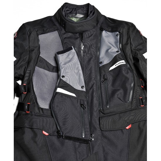 Chaqueta moto invierno/verano CLOVER Dakar WP Airbag Negro - Ropamotorista.com Chaqueta moto invierno/verano CLOVER Dakar WP Airbag Negro