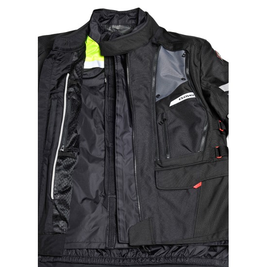 Chaqueta moto invierno/verano CLOVER Dakar WP Airbag Negro - Ropamotorista.com Chaqueta moto invierno/verano CLOVER Dakar WP Airbag Negro