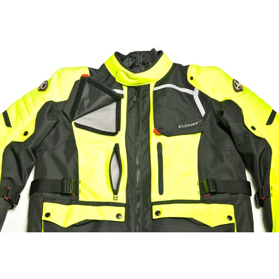 Chaqueta moto CLOVER Savana 2 Negro-Fluo - Ropamotorista.com Chaqueta moto CLOVER Savana 2 Negro-Fluo - Ropamotorista.com - Distribuidor Oficial Clover en España y Portugal