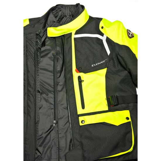 Chaqueta moto CLOVER Savana 2 Negro-Fluo - Ropamotorista.com Chaqueta moto CLOVER Savana 2 Negro-Fluo - Ropamotorista.com - Distribuidor Oficial Clover en España y Portugal