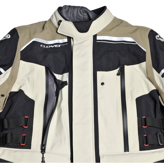 Chaqueta moto CLOVER LAMINATOR WP Negro-Sand - Ropamotorista.com Chaqueta moto CLOVER LAMINATOR WP Negro-Sand - Ropamotorista.com - Distribuidor Oficial Clover en España y Portugal
