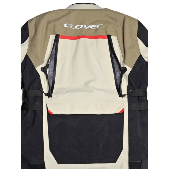 Chaqueta moto CLOVER LAMINATOR WP Negro-Sand - Ropamotorista.com Chaqueta moto CLOVER LAMINATOR WP Negro-Sand - Ropamotorista.com - Distribuidor Oficial Clover en España y Portugal