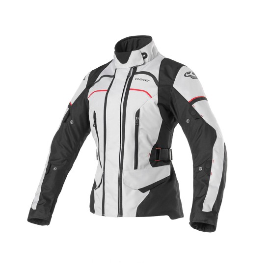 Chaqueta moto mujer CLOVER Storm 3 Negro-Gris en - Ropamotorista.com