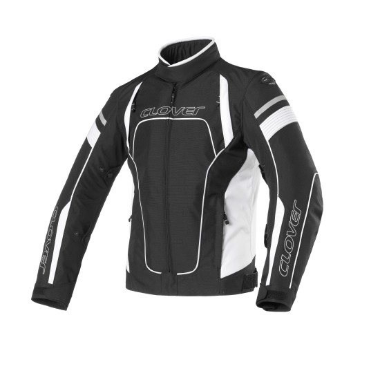 Chaqueta moto CLOVER Rainblade WP Negro-Blanco - Ropamotorista.com Chaqueta moto CLOVER Rainblade WP Negro-Blanco - Ropamotorista.com - Distribuidor Oficial Clover en España y Portugal