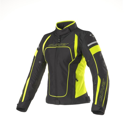 Chaqueta moto mujer CLOVER Rainblade WP Lady Negro-Amarillo - Ropamotorista.com Chaqueta moto mujer CLOVER Rainblade WP Lady Negro-Amarillo
