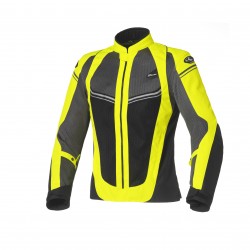 Chaqueta moto verano mujer CLOVER Airjet-4 Lady Negro-Fluo