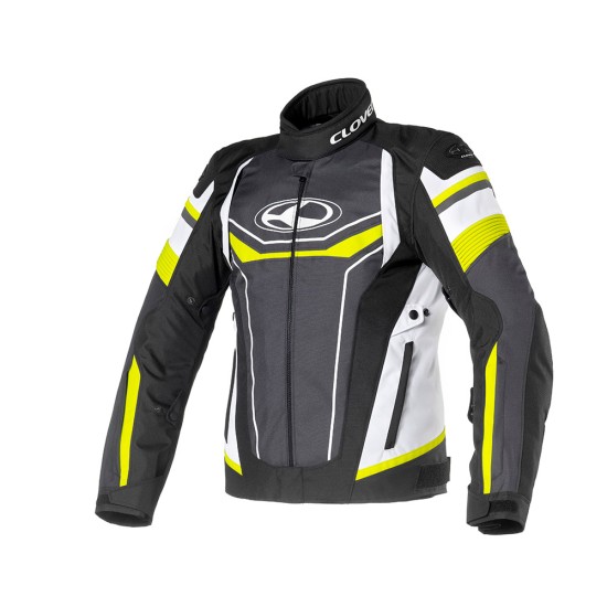 Chaqueta moto verano CLOVER Airblade 3 Negro-Blanco-Fluor venta - Ropamotorista.com