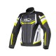 Chaqueta moto verano CLOVER Airblade 3 Negro-Blanco-Fluor