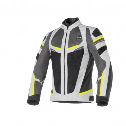 Chaqueta moto verano CLOVER Rainjet WP Fluo-Gris