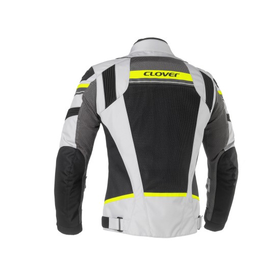 Chaqueta moto verano CLOVER Rainjet WP Fluo-Gris - Ropamotorista.com Chaqueta moto verano CLOVER Rainjet WP Fluo-Gris - Ropamotorista.com - Distribuidor Oficial Clover en España y Portugal