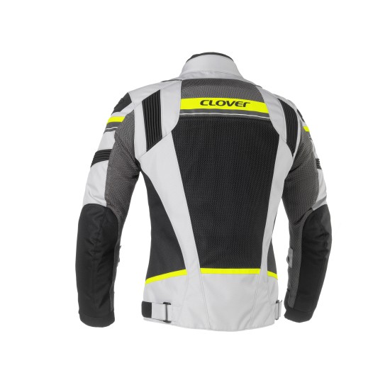 Chaqueta moto verano CLOVER Rainjet WP Fluo-Gris - Ropamotorista.com - Distribuidor Oficial Clover en España y Portugal