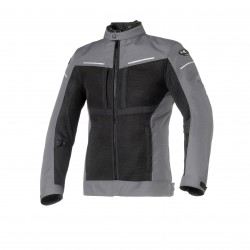 Chaqueta moto verano mujer CLOVER Newstyle Lady Negro-Gris