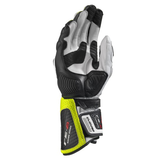 Guantes moto racing CLOVER RS-8 Blanco-Fluo - Ropamotorista.com - Distribuidor Oficial Clover en España y Portugal