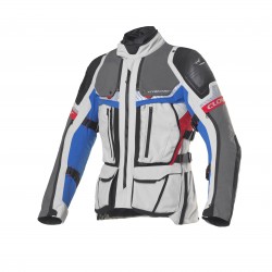 Chaqueta moto CLOVER Crossover 4 WP Airbag Azul-Gris