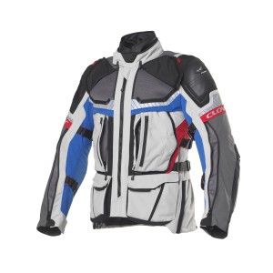 Chaqueta moto CLOVER Crossover 4 WP Airbag Azul-Gris - Ropamotorista.com - Distribuidor Oficial Clover en España y Portugal