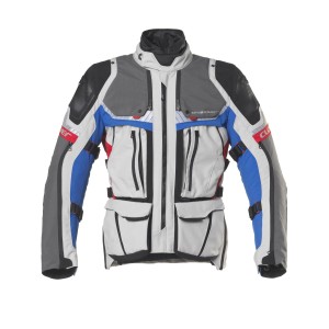 Chaqueta moto CLOVER Crossover 4 WP Airbag Azul-Gris - Ropamotorista.com - Distribuidor Oficial Clover en España y Portugal