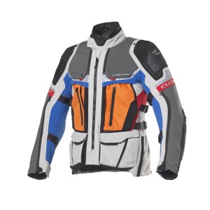 Chaqueta moto CLOVER Crossover 4 WP Airbag Azul-Gris - Ropamotorista.com - Distribuidor Oficial Clover en España y Portugal