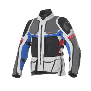 Chaqueta moto CLOVER Crossover 4 WP Airbag Azul-Gris - Ropamotorista.com - Distribuidor Oficial Clover en España y Portugal